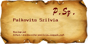 Palkovits Szilvia névjegykártya