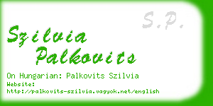 szilvia palkovits business card